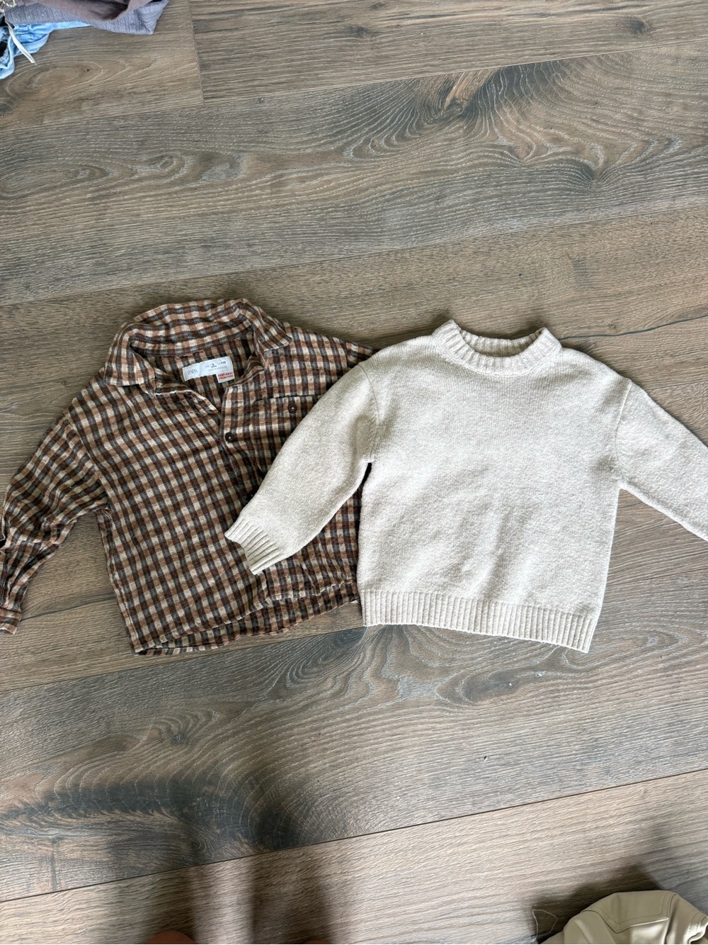 Zara boys flannel and sweater
